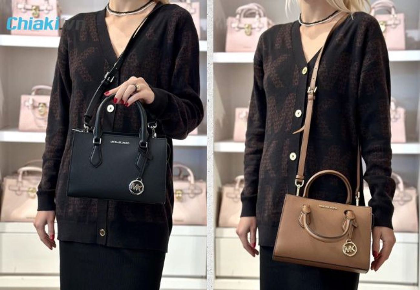 T&uacute;i Michael Kors Sheila Logo Small Satchel 35S3G6HS5B