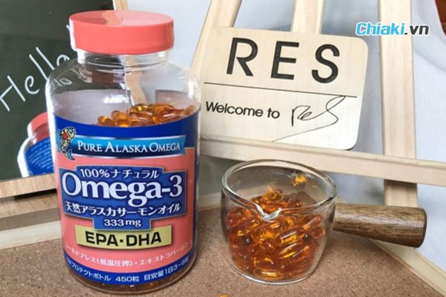 Vi&ecirc;n dầu c&aacute; hồi Omega 3 Nhật Bản Pure Alaska EPA- DHA