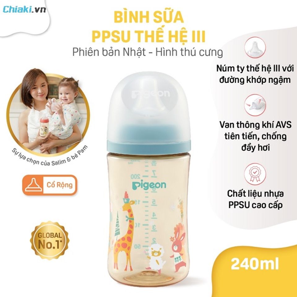 B&igrave;nh sữa giống ti mẹ Pigeon Nhật Bản được nhiều mẹ tin d&ugrave;ng