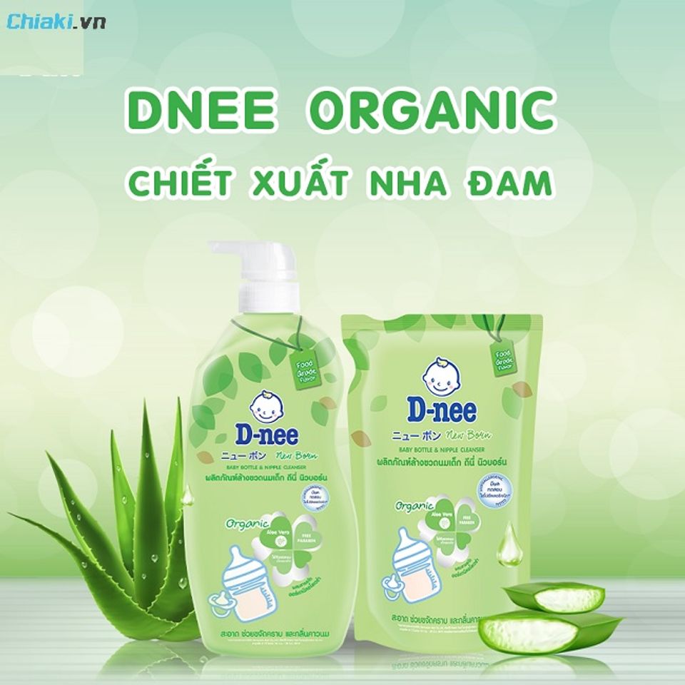 Chai nước rửa b&igrave;nh sữa Dnee Organic th&agrave;nh phần thi&ecirc;n nhi&ecirc;n, l&agrave;nh t&iacute;nh