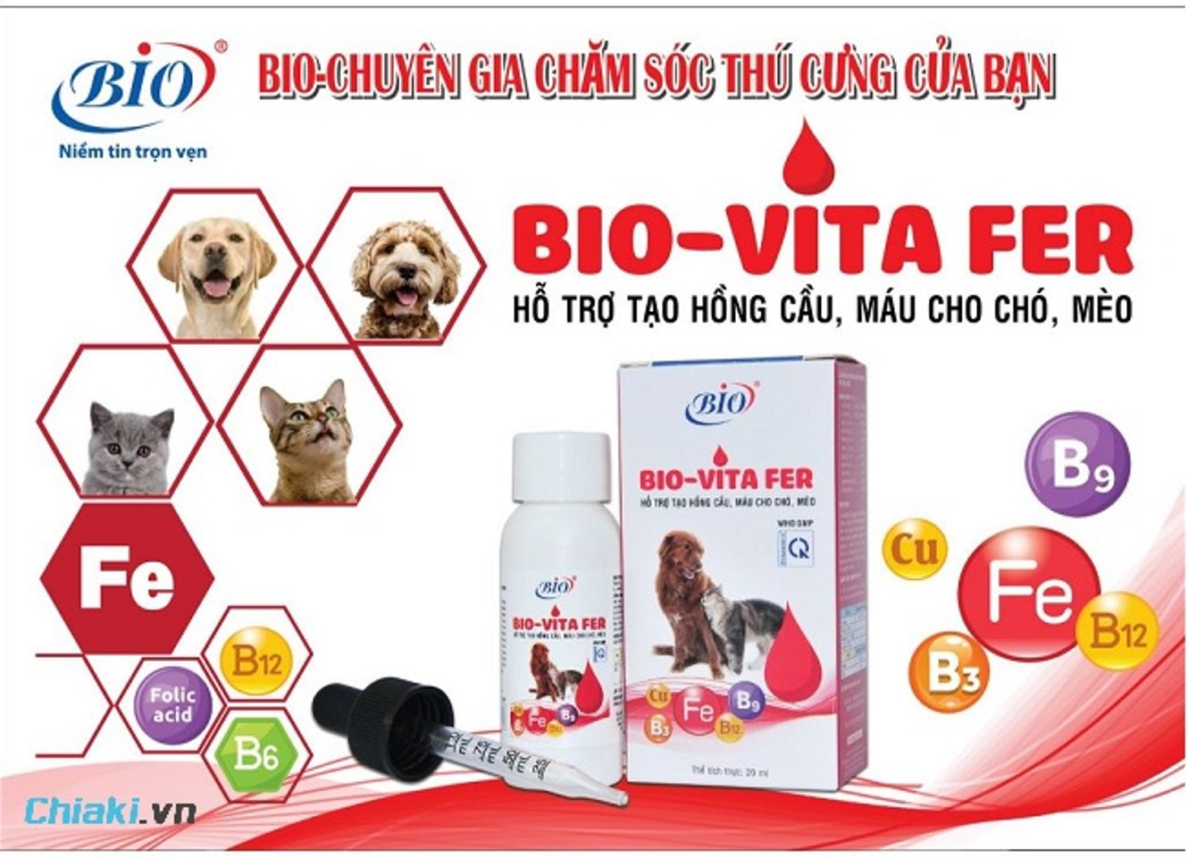 Dung dịch bổ m&aacute;u Bio-Vita Fer dạng uống&nbsp;hỗ trợ tạo m&aacute;u, hồng cầu