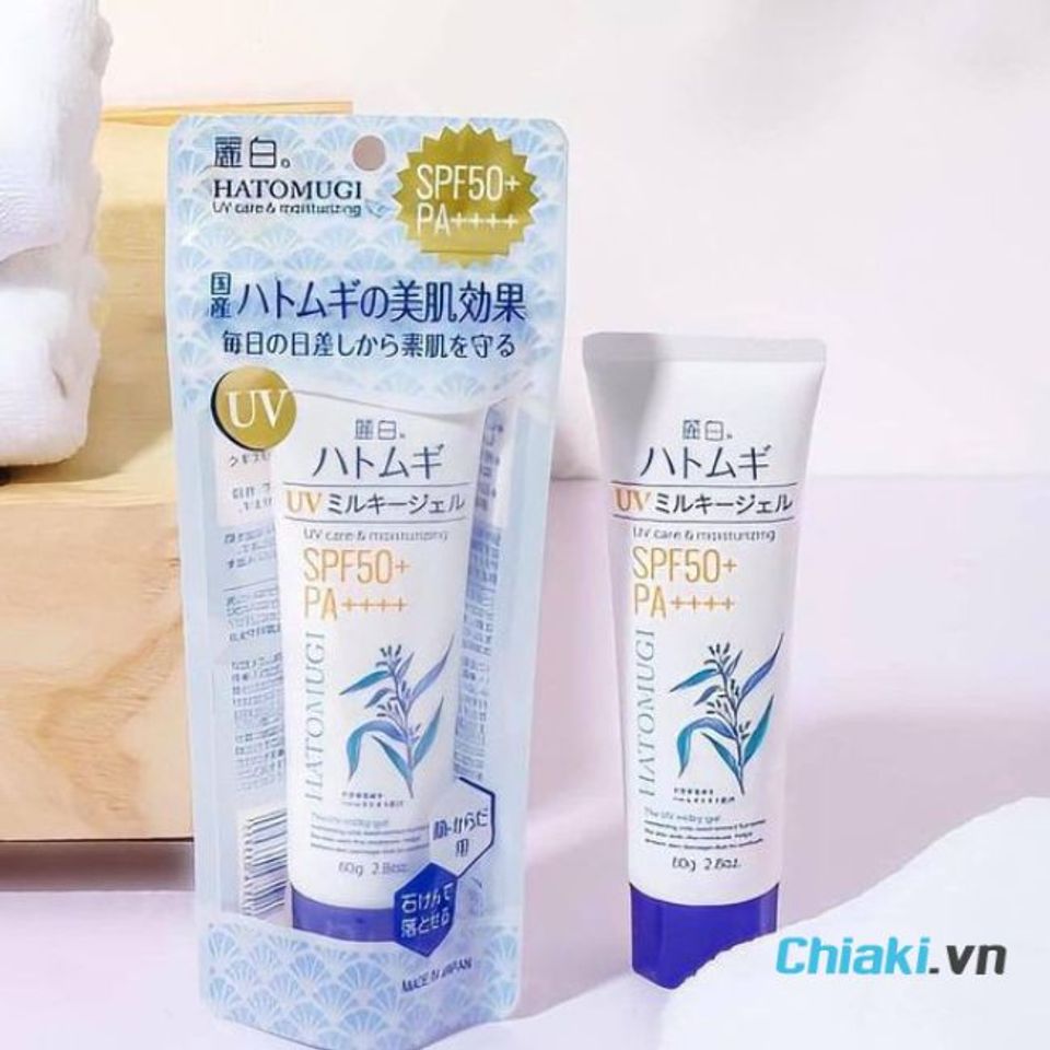 Kem chống nắng cho da kh&ocirc; dưới 100k Hatomugi