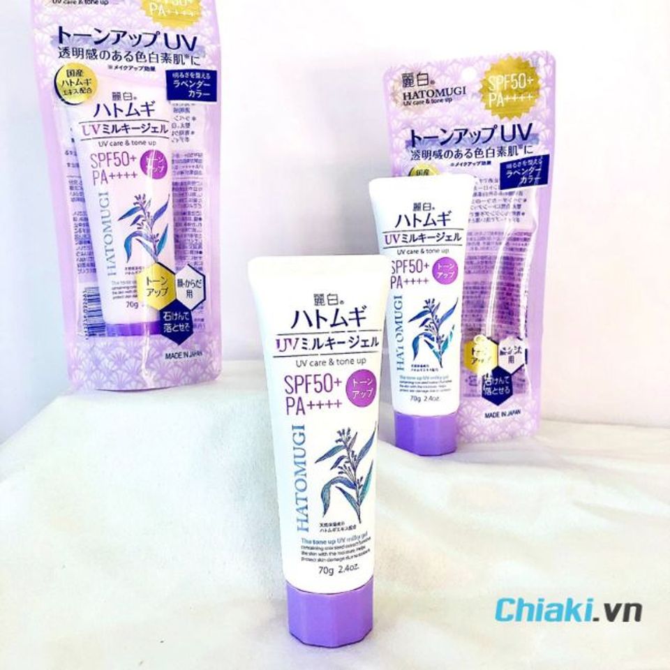 Kem chống nắng n&acirc;ng tone dưới 100k Hatomugi