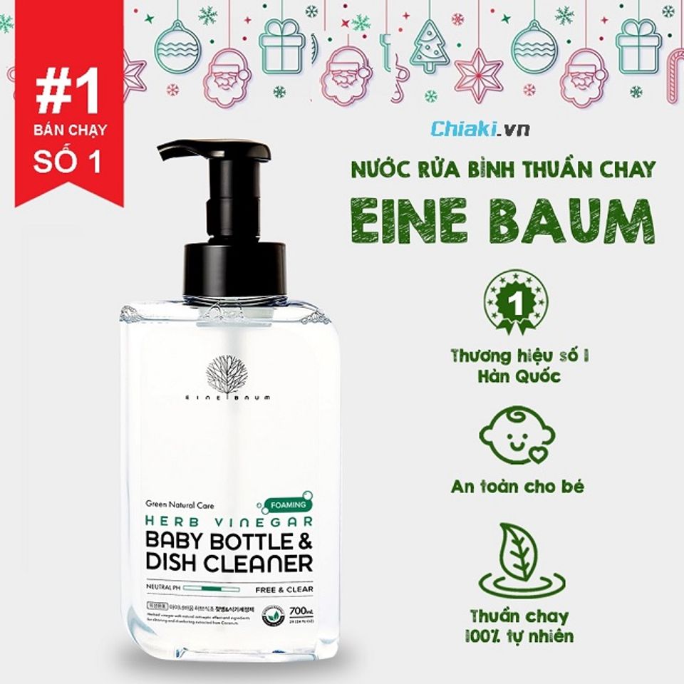 Nước rửa ch&eacute;n v&agrave; b&igrave;nh sữa cho b&eacute; Eine Baum&nbsp;b&aacute;n chạy số 1 tại H&agrave;n Quốc