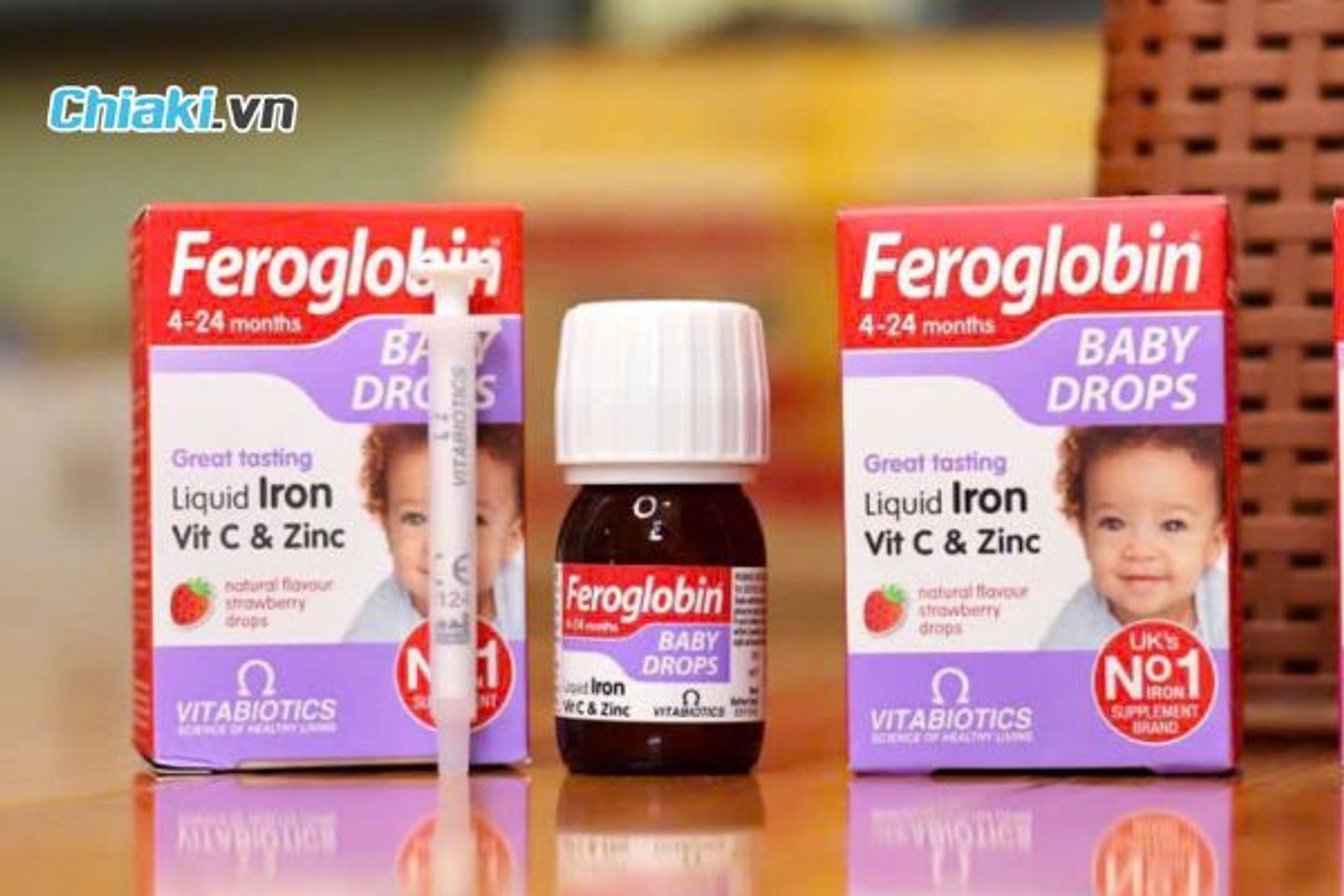 Siro Feroglobin Baby Drops bổ sung Sắt, Kẽm v&agrave; Vitamin C cho b&eacute;