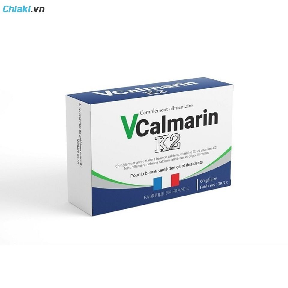 Thuốc Canxi Ph&aacute;p Vcalmarin K2 bổ sung canxi cho trẻ tr&ecirc;n 10 tuổi v&agrave; người lớn