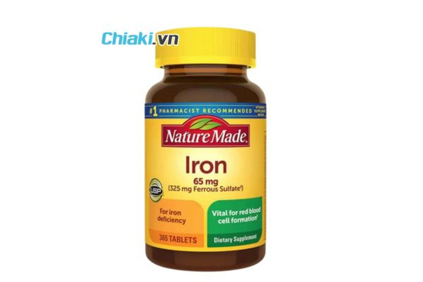 Thuốc sắt cho người thiếu m&aacute;u n&atilde;o Nature Made Iron 65mg