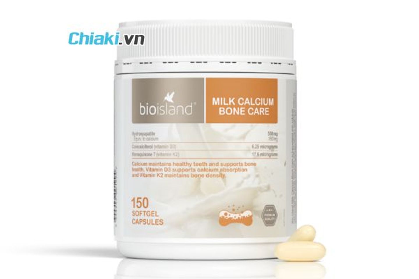 Vi&ecirc;n uống canxi hữu cơ cho b&agrave; bầu Bio Island Milk Calcium Bone Care