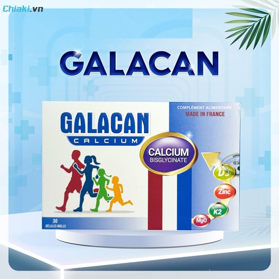 Vi&ecirc;n uống canxi hữu cơ của Ph&aacute;p Galacan kh&ocirc;ng g&acirc;y t&aacute;o b&oacute;n, n&oacute;ng trong