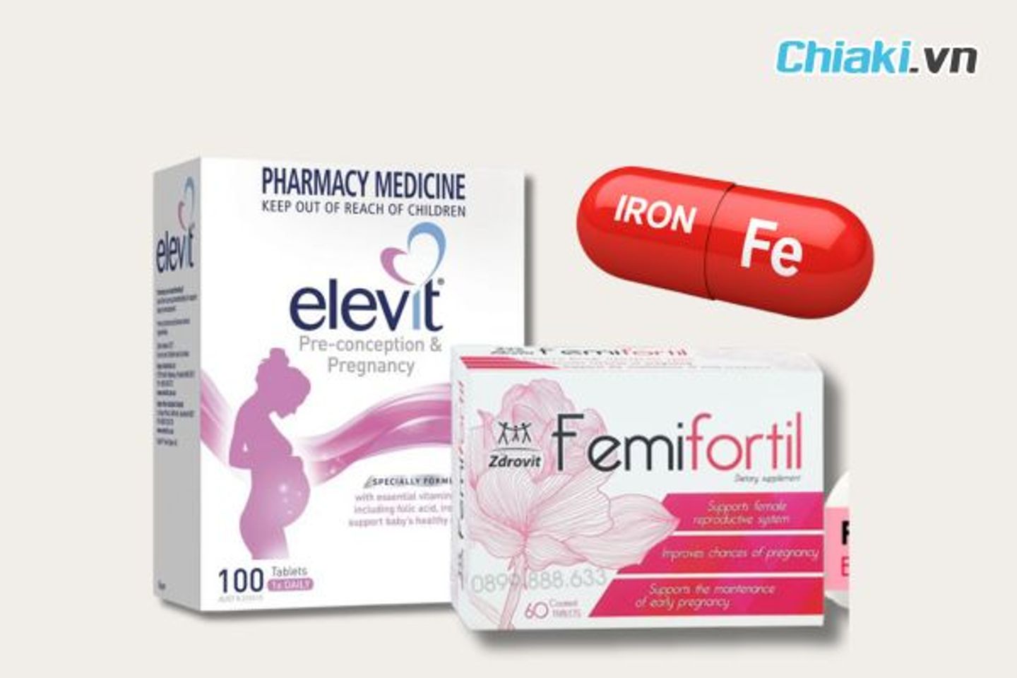 C&oacute; cần uống th&ecirc;m sắt khi sử dụng Elevit hoặc Femifortil