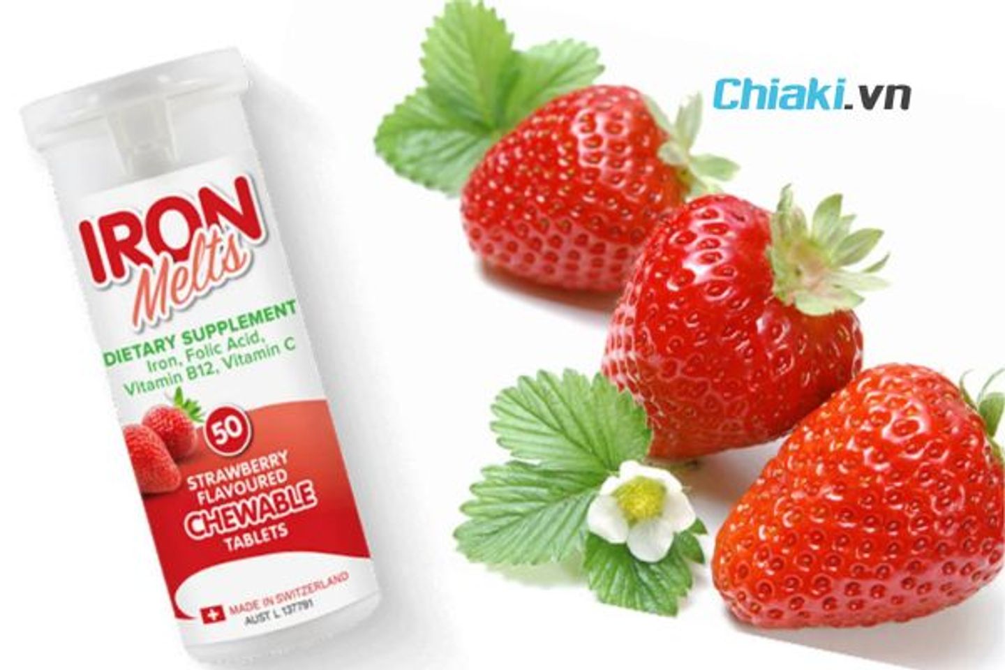 Iron Melts bổ sung Sắt, Acid Folic, vitamin B12 v&agrave; vitamin C