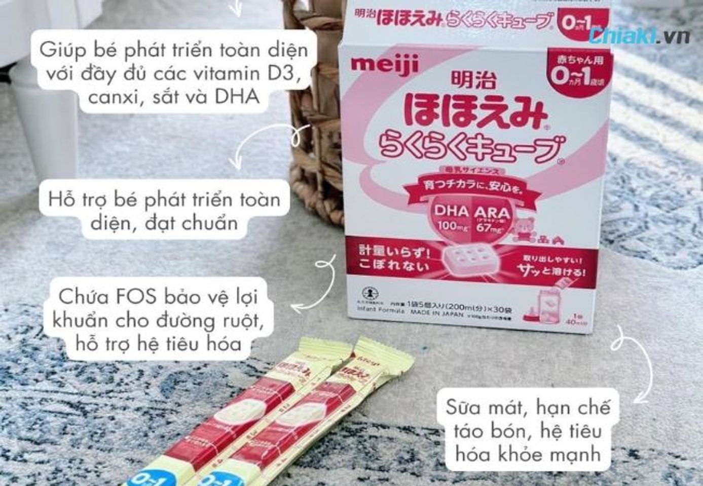 Lựa chọn sữa Meiji nếu mẹ cần loại sữa c&oacute; thể mang theo dễ d&agrave;ng