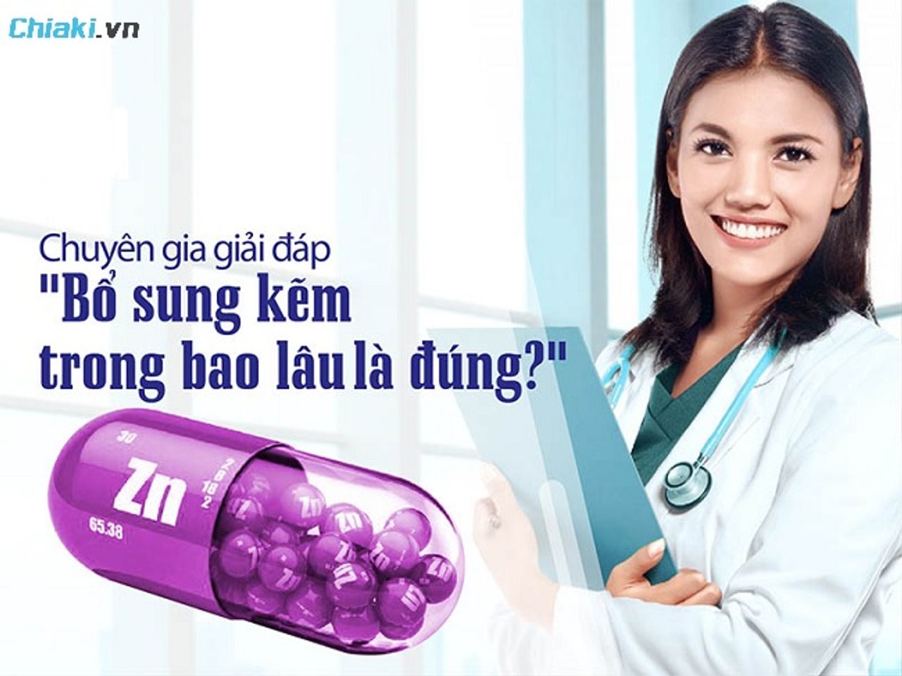 N&ecirc;n bổ sung kẽm cho người lớn l&agrave; khoảng 2 - 3 th&aacute;ng, với liều lượng khoảng 15 - 30mg kẽm/ ng&agrave;y.