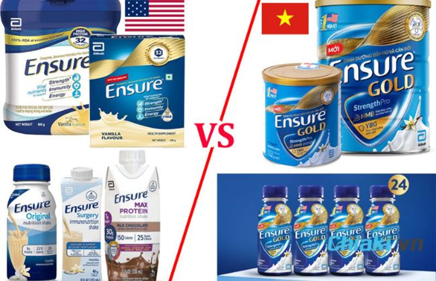 N&ecirc;n chọn mua sữa Ensure Mỹ hay Việt Nam