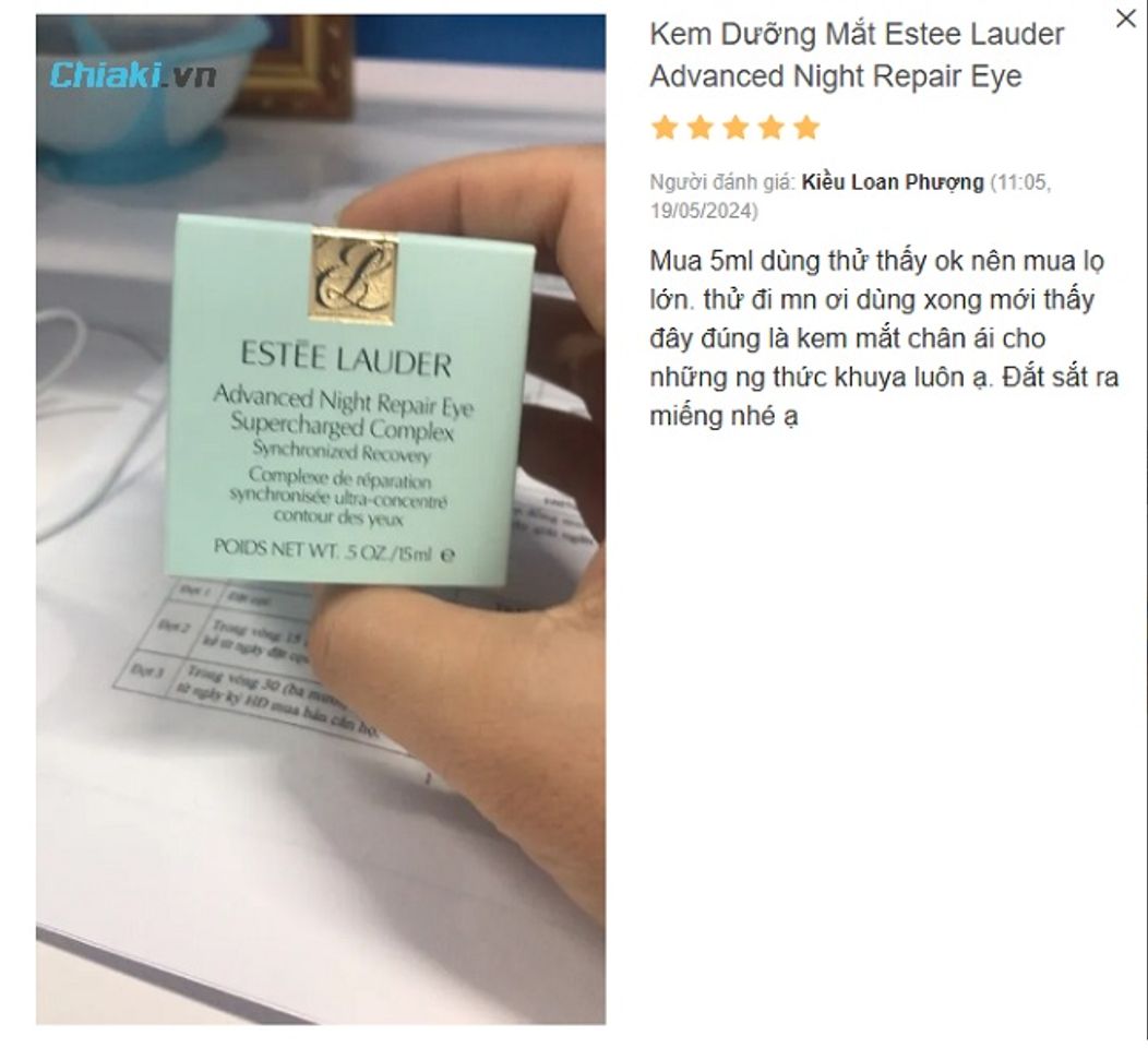 Review kem mắt Estee Lauder 15ml từ người d&ugrave;ng