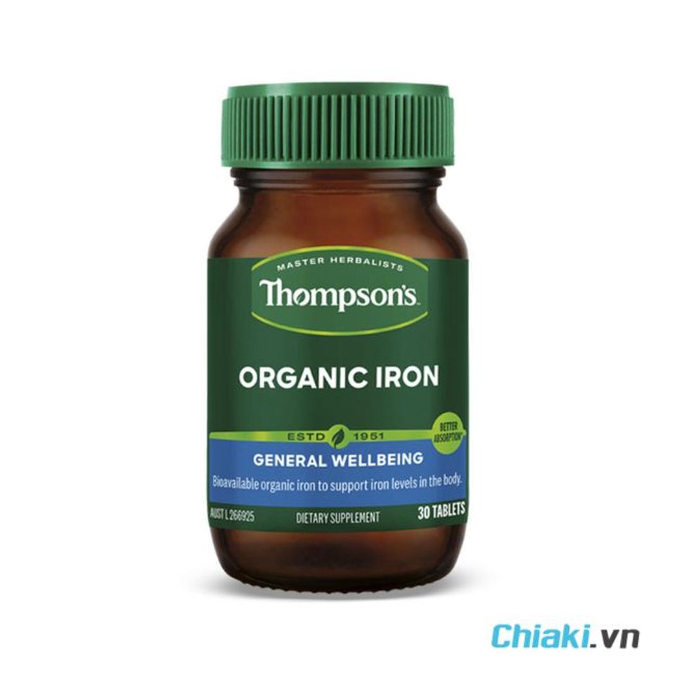 Sắt d&agrave;nh cho mẹ sau sinh Thompson's Organic Iron