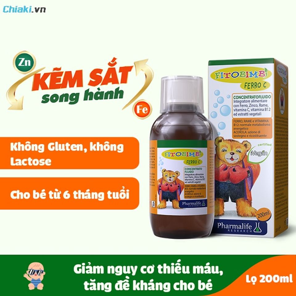 Siro bổ sung sắt v&agrave; kẽm cho b&eacute; FitoBimbi Ferro C&nbsp;