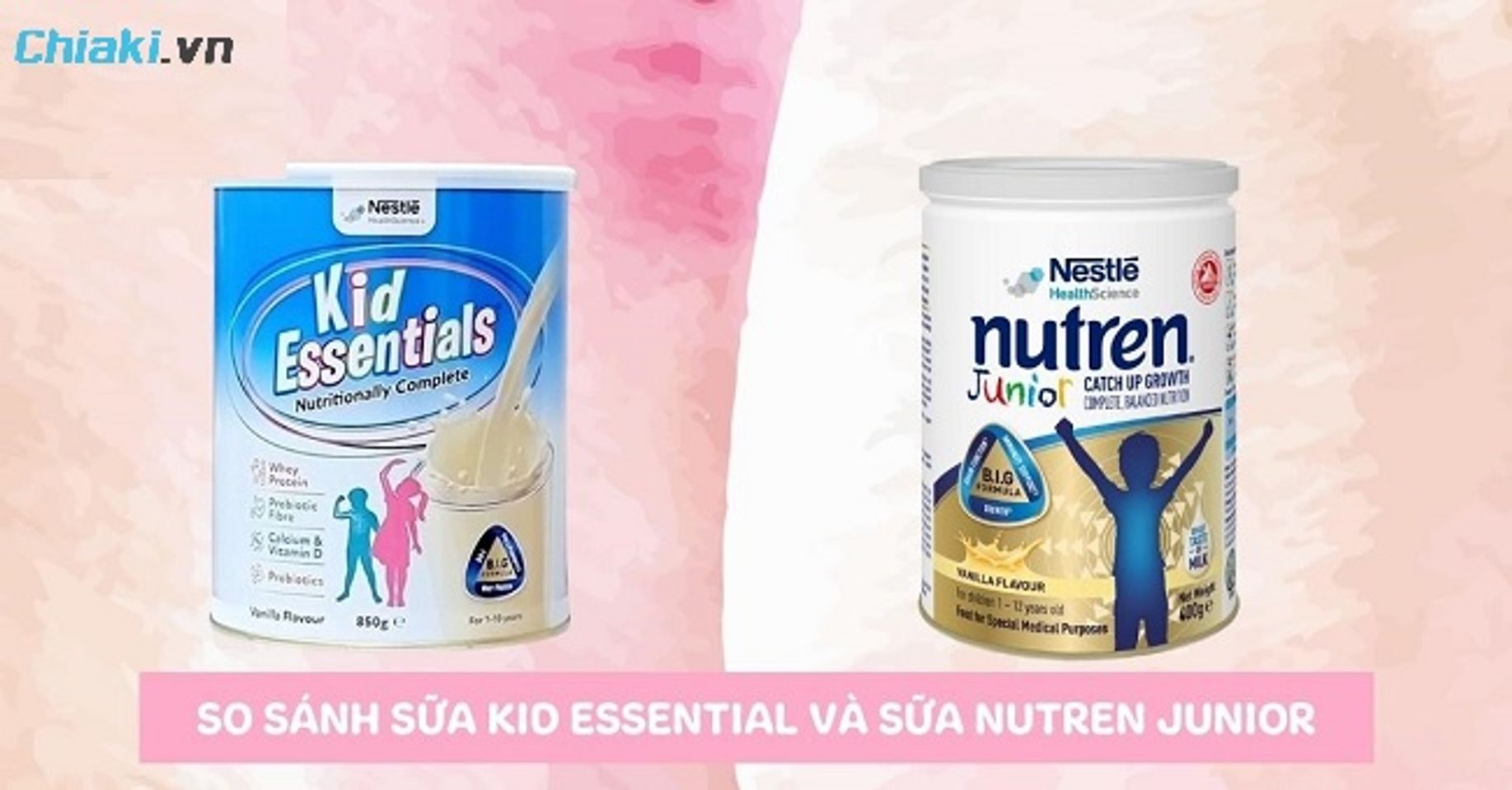 So s&aacute;nh sữa Kid Essential v&agrave; Nutren th&igrave; cả hai đều l&agrave; sản phẩm dinh dưỡng