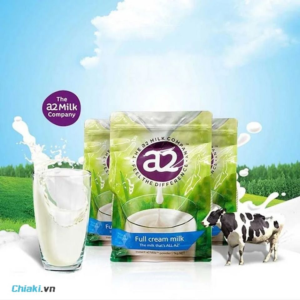 Sữa A2 &Uacute;c Full Cream được chế biến từ nguy&ecirc;n liệu sữa tươi lấy từ những con b&ograve; thuần chủng