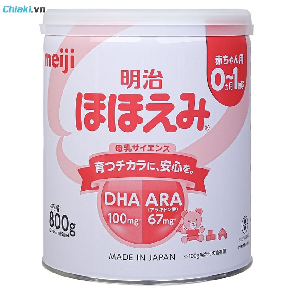 Sữa bột cao cấp Meiji số 0 bổ sung sắt, canxi, Vitamin D v&agrave; c&aacute;c loại kho&aacute;ng chất, vitamin thiết yếu