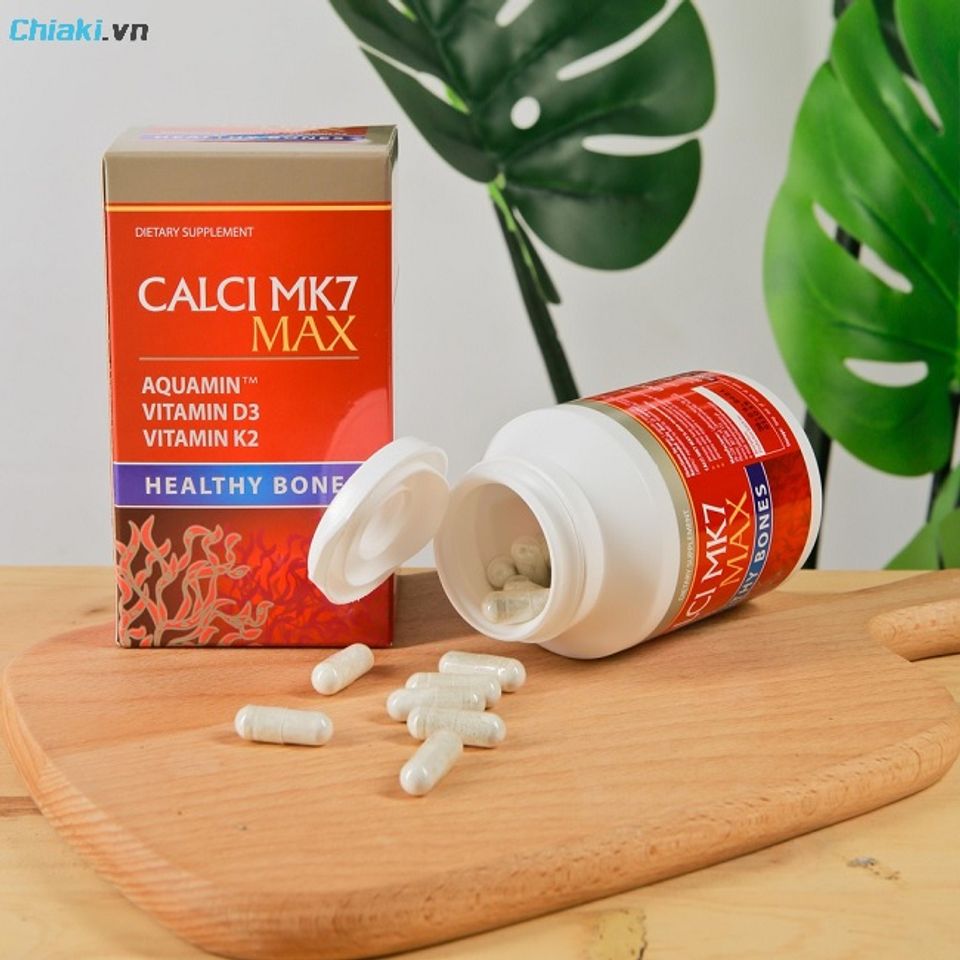 Thuốc canxi cho người đau xương khớp Calci Mk7 Max th&agrave;nh phần từ tảo biển đỏ