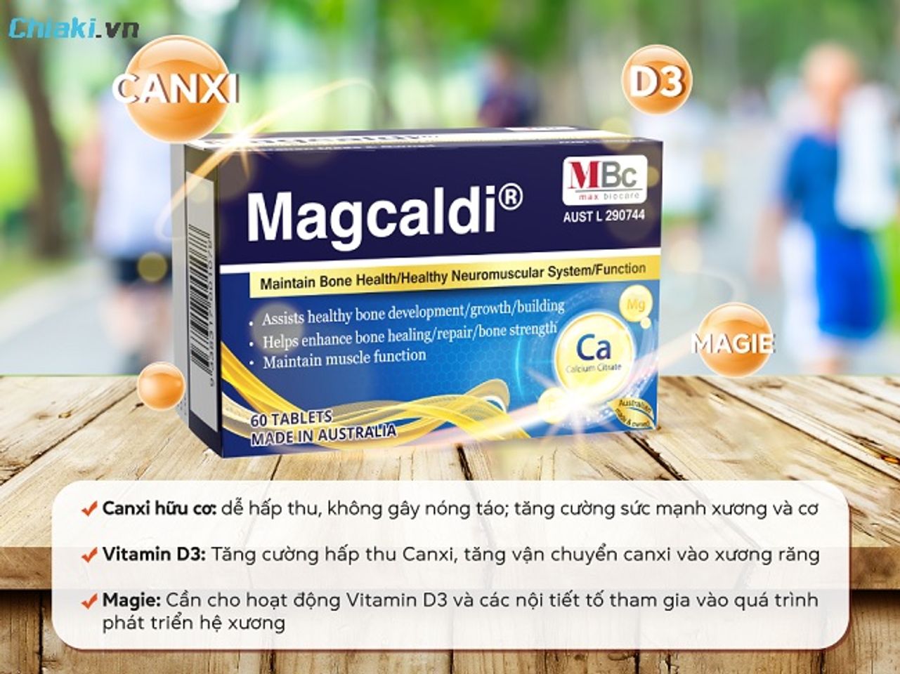 Thuốc canxi tốt cho xương khớp Magcaldi &Uacute;c đạt ti&ecirc;u chuẩn GMP