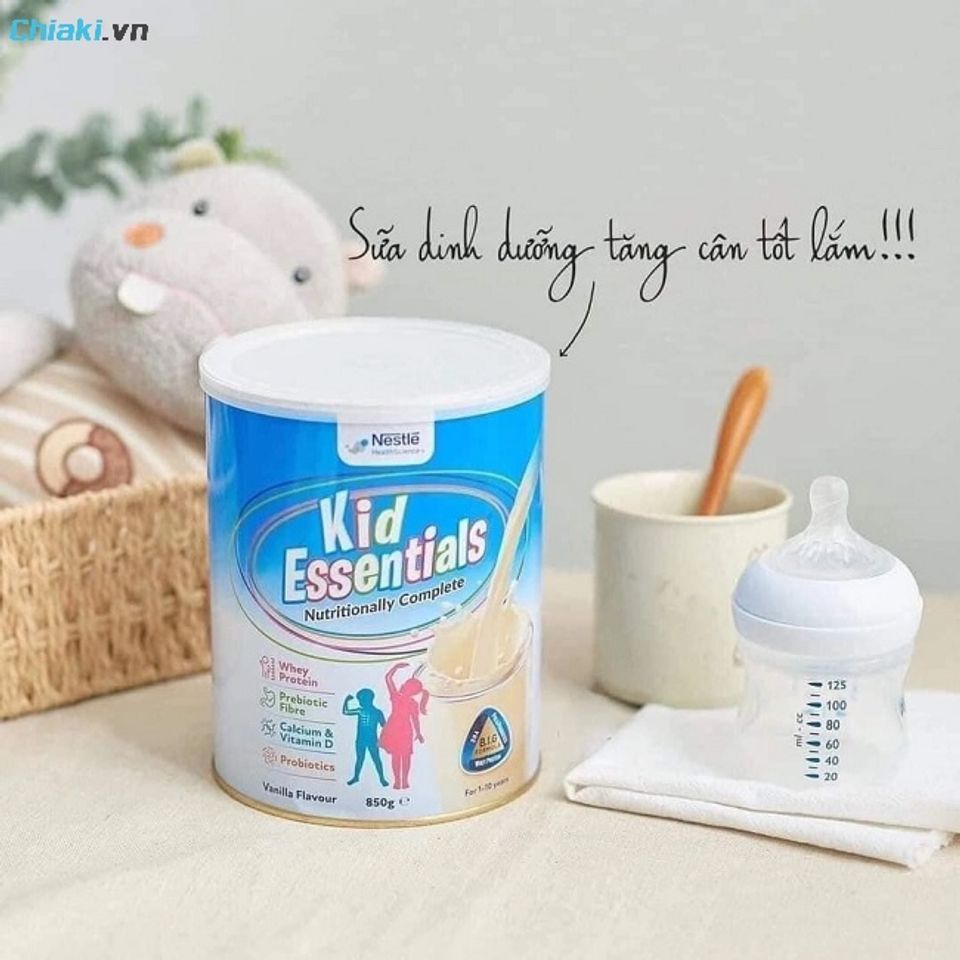 Sữa c&ocirc;ng thức Kid Essential c&oacute; chứa h&agrave;m lượng calo cao