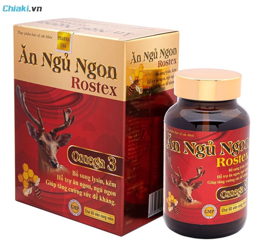 Vi&ecirc;n uống ăn ngủ ngon Rostex hỗ trợ tăng cường thể lực