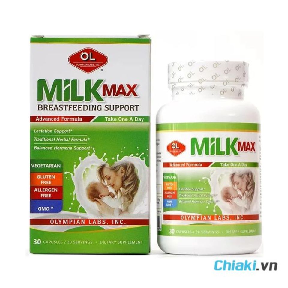 Vi&ecirc;n lợi sữa Olympian Labs Milk Max Breastfeeding Support