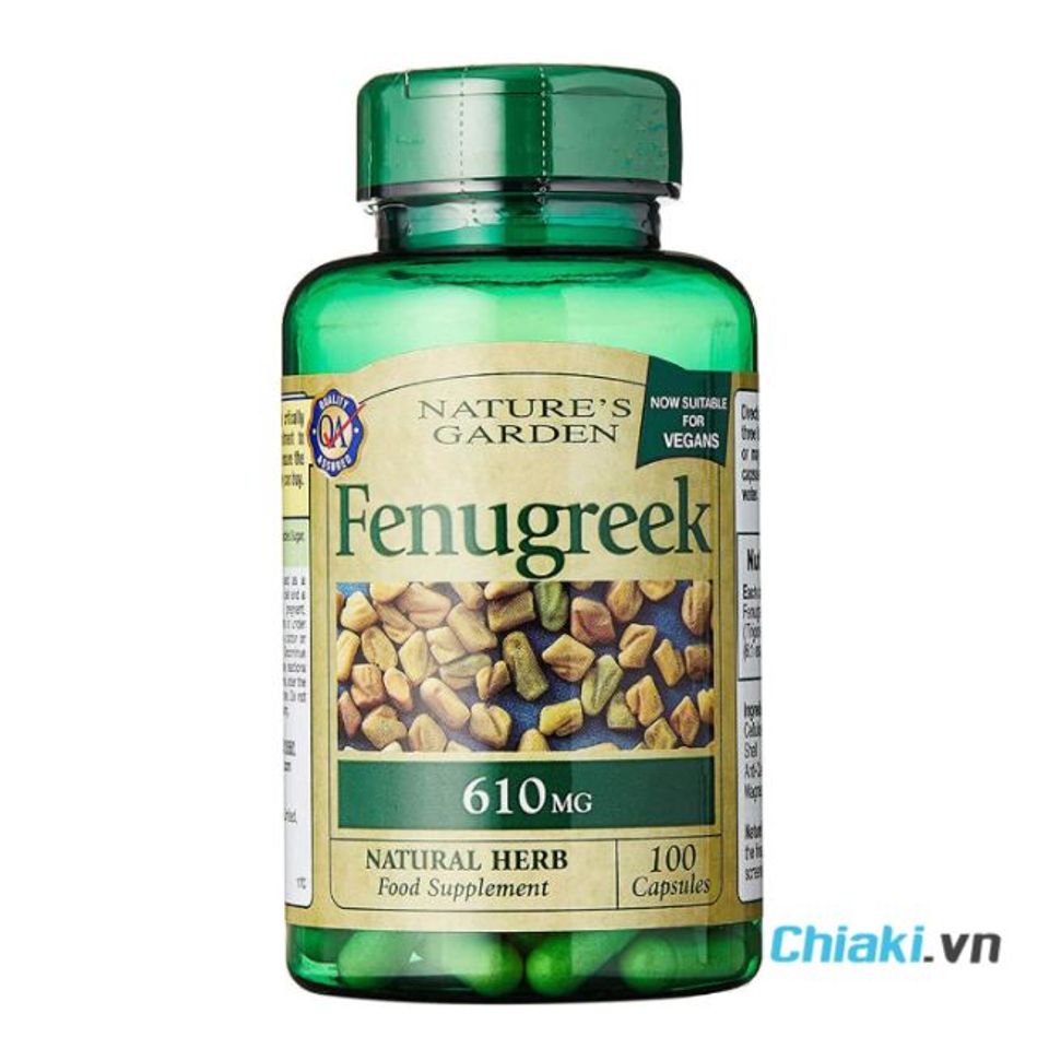 Vi&ecirc;n uống lợi sữa Nature&rsquo;s Garden Fenugreek 610mg