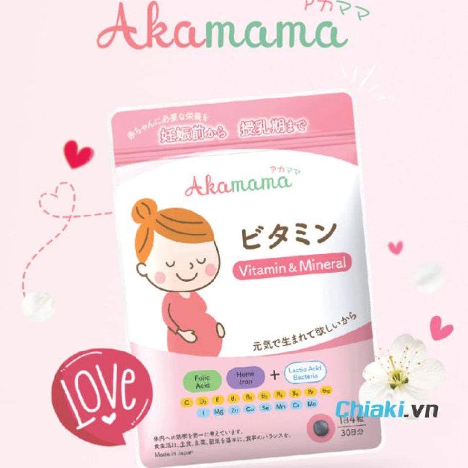 Vitamin tổng hợp cho mẹ sau sinh của Nhật Akamama