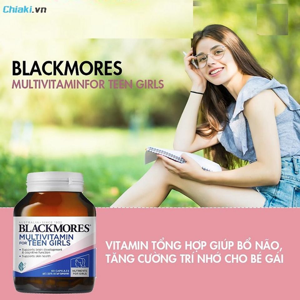 Vitamin tổng hợp Blackmores Multivitamin For Teen Girls d&agrave;nh cho b&eacute; g&aacute;i dậy th&igrave; cao lớn, khỏe xương, đẹp da