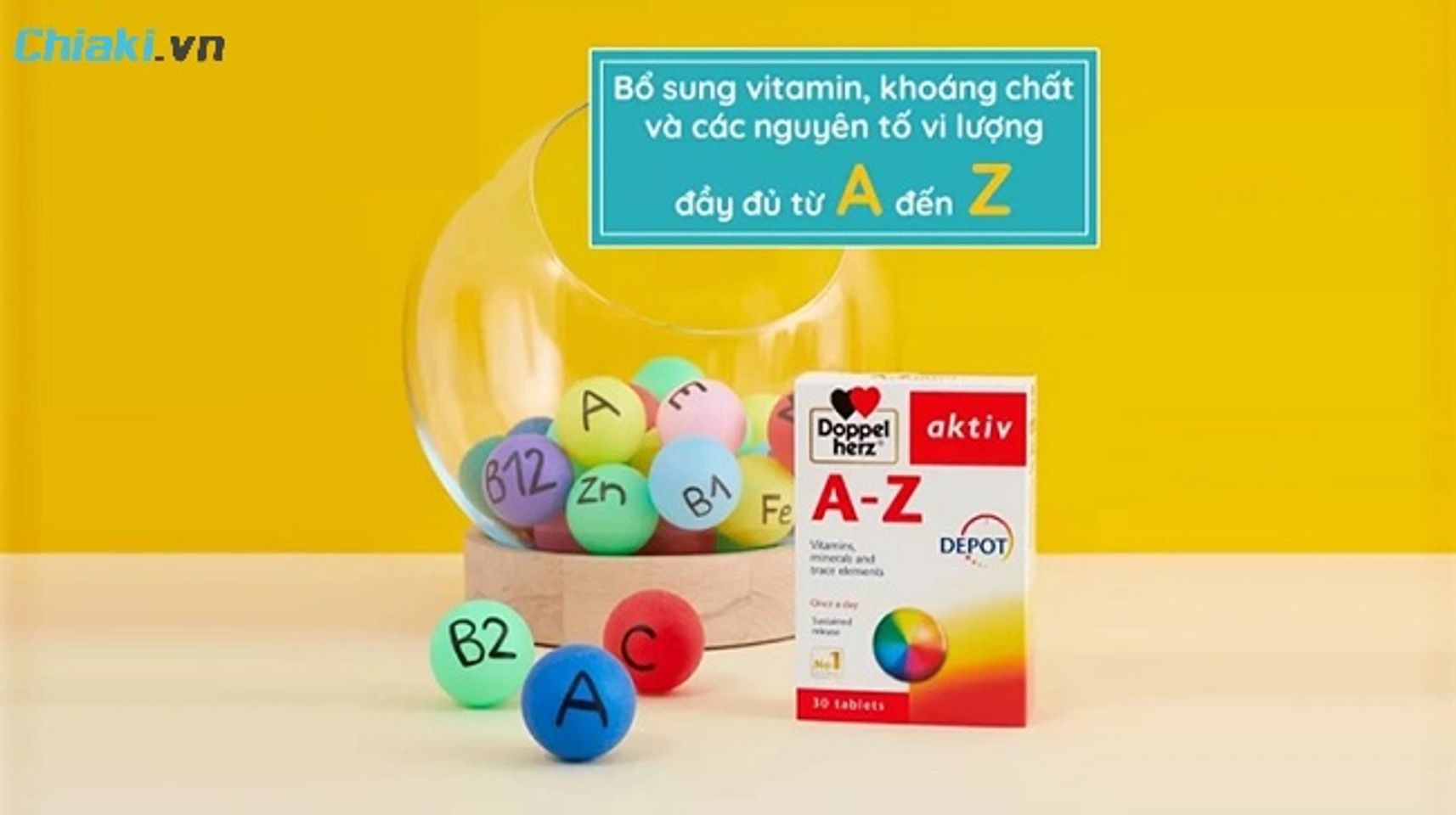 Vitamin tổng hợp của Đức Doppelherz Aktiv A-Z tăng cường sức khỏe tổng thể