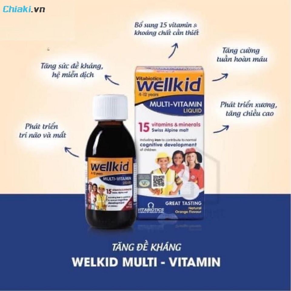 Vitamin tổng hợp cho trẻ dậy th&igrave; Wellkid Multivitamin khỏe mạnh