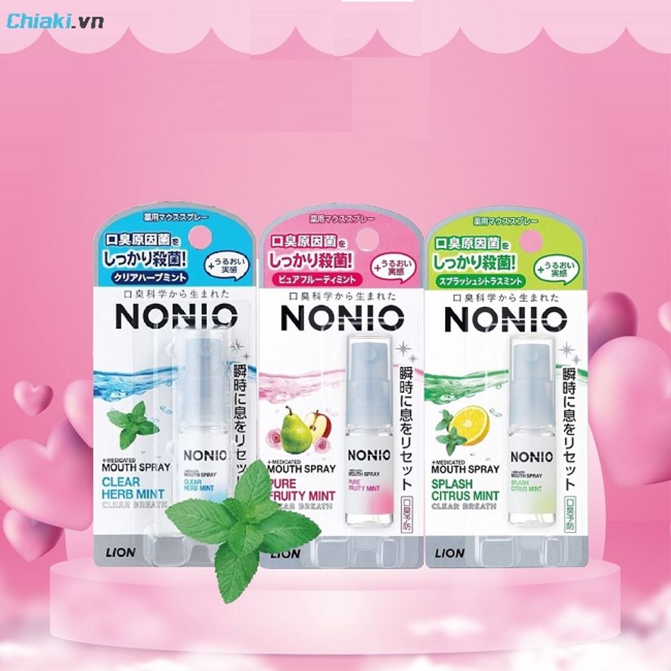Xịt thơm miệng Nonio Lion c&oacute; khả năng diệt khuẩn mạnh mẽ