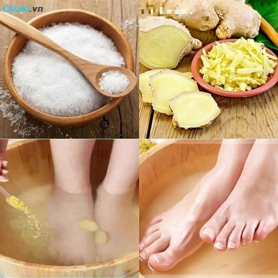Ng&acirc;m ch&acirc;n nước gừng ấm hỗ trợ cải thiện b&agrave;n ch&acirc;n lạnh