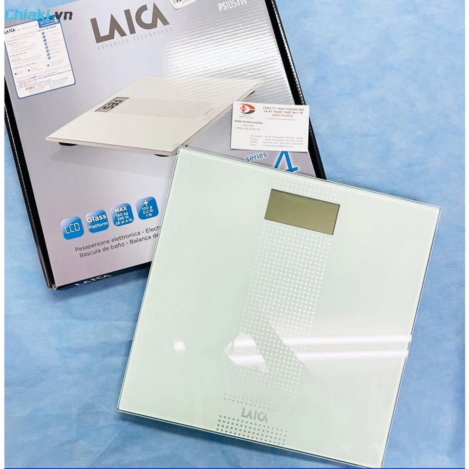C&acirc;n sức khỏe điện tử LAICA PS1054 thiết kế l&agrave; k&iacute;nh cường lực chắc chắn