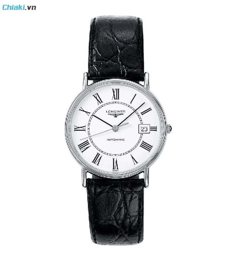 Đồng hồ Longines L48214112 được thiết kế mặt tr&ograve;n năng động với mặt nền trắng nổi bật