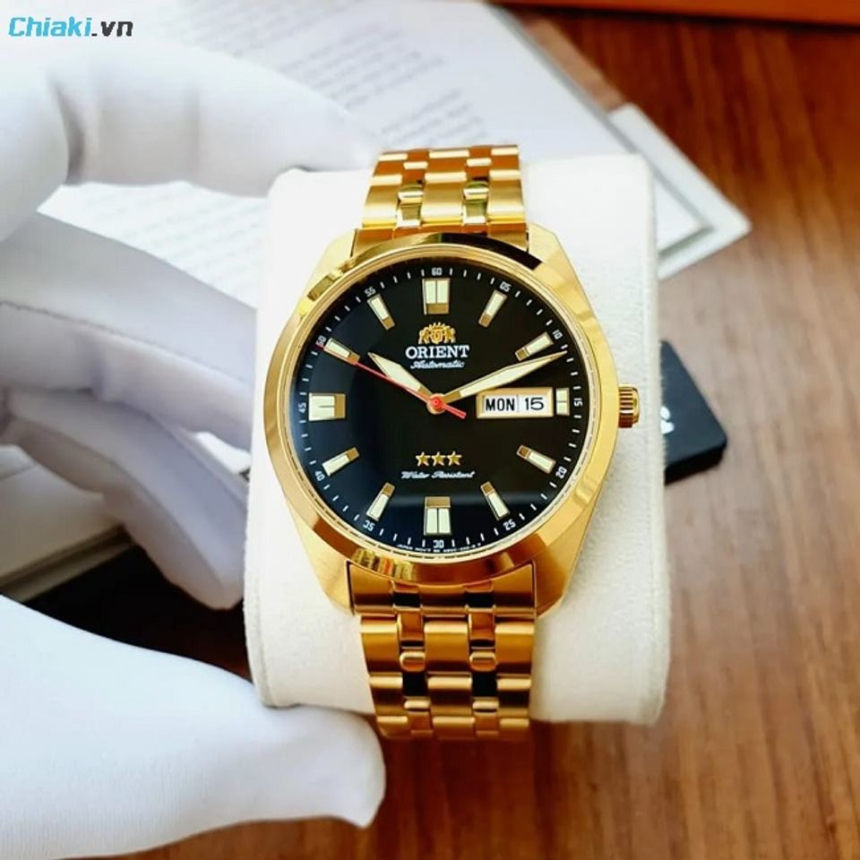 Đồng hồ nam Orient 3 sao Automatic sử dụng m&aacute;y cơ tự động automatic ch&iacute;nh h&atilde;ng của Nhật