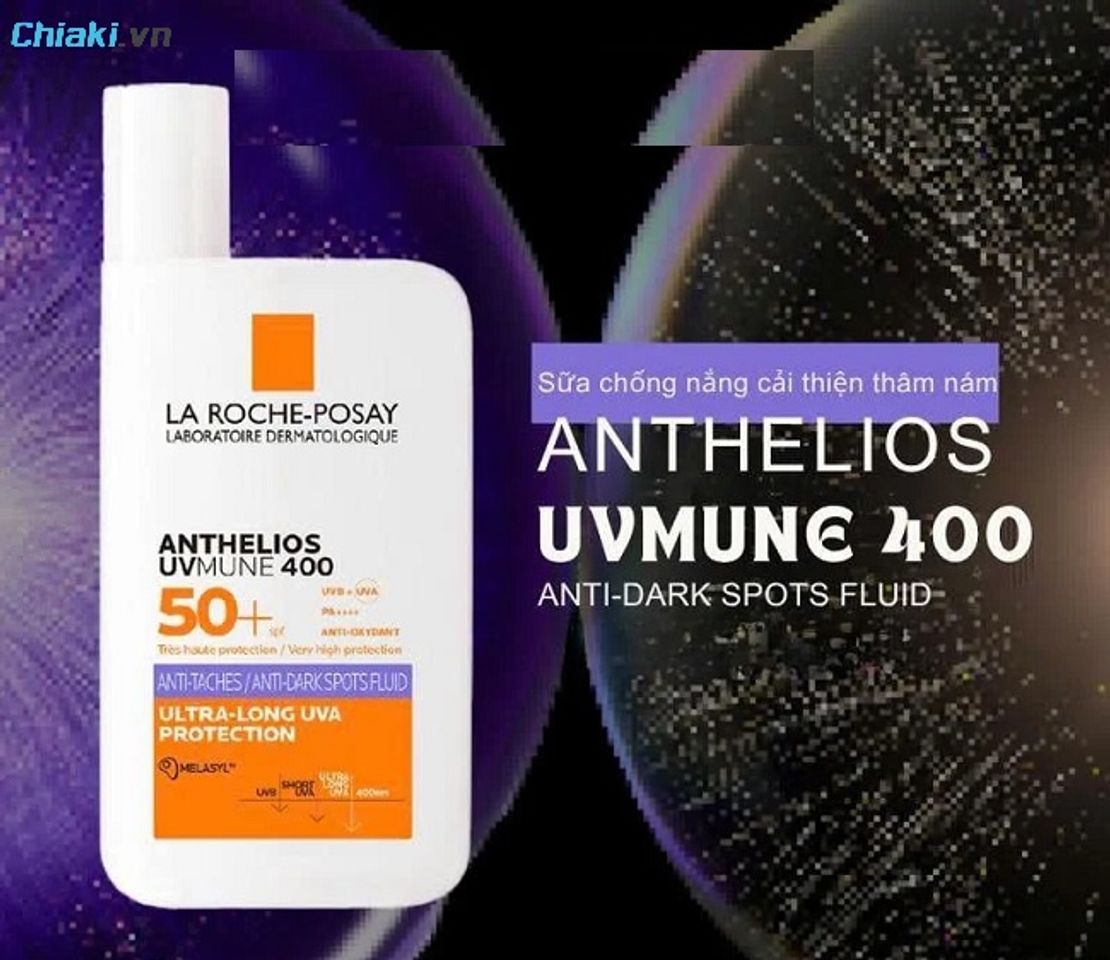 Kem chống nắng La Roche-Posay Anti‑Dark Spot Fluid c&oacute; m&agrave;u hỗ trợ che phủ đi khuyết điểm tr&ecirc;n da