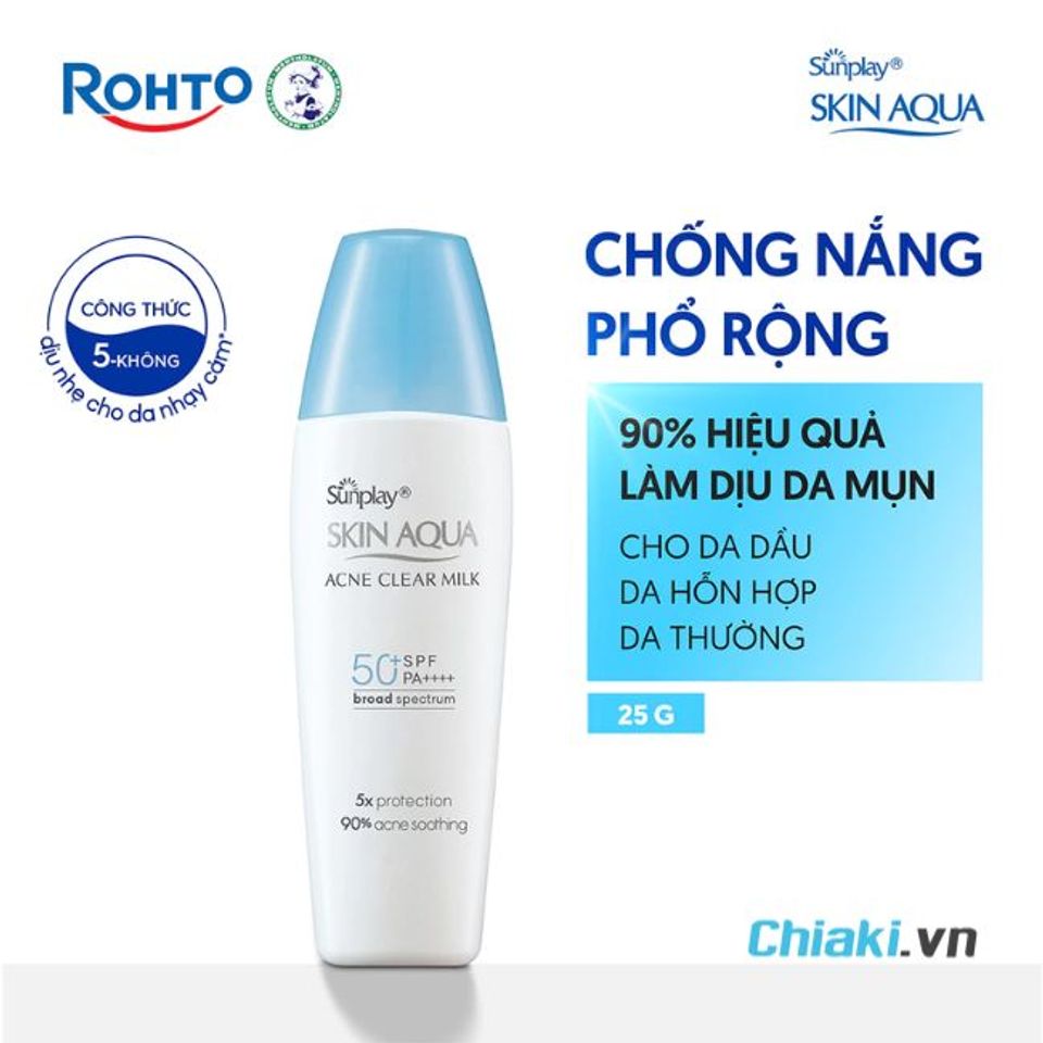 Kem chống nắng Skin Aqua Acne Clear Milk