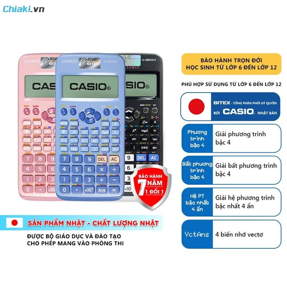 Sản phẩm m&aacute;y t&iacute;nh Casio 580 cũng c&oacute; nhiều mức gi&aacute; kh&aacute;c nhau t&ugrave;y v&agrave;o từng đơn vị cung cấp