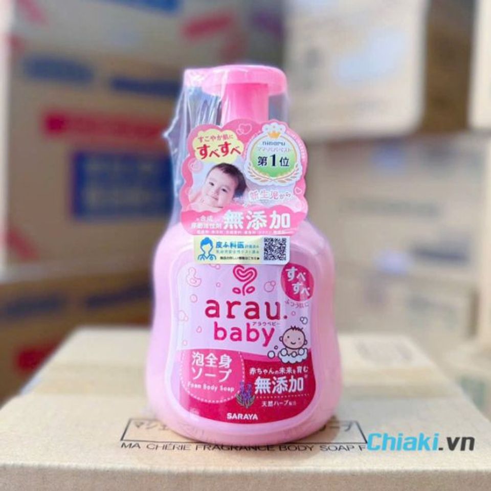 Sữa tắm cho b&eacute; của Nhật Arau Baby Foam Body Soap