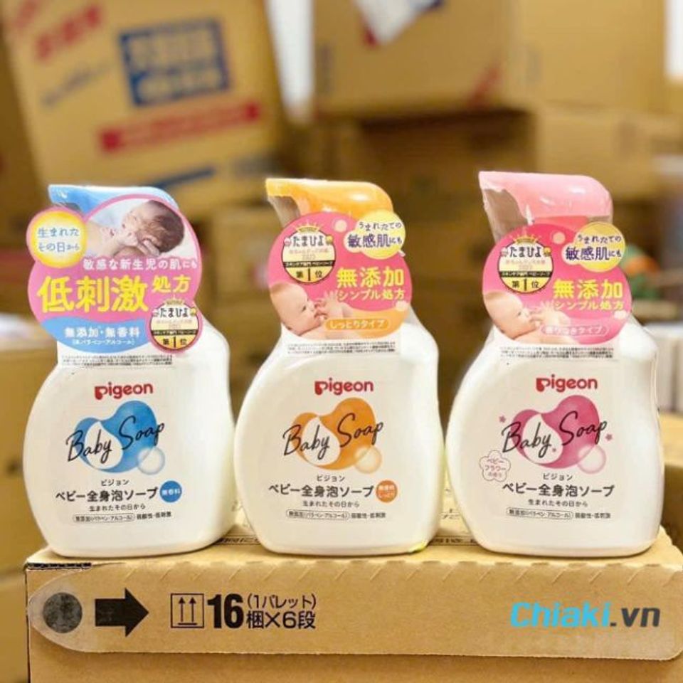 Sữa tắm cho b&eacute; sơ sinh của Nhật Pigeon Baby Soap