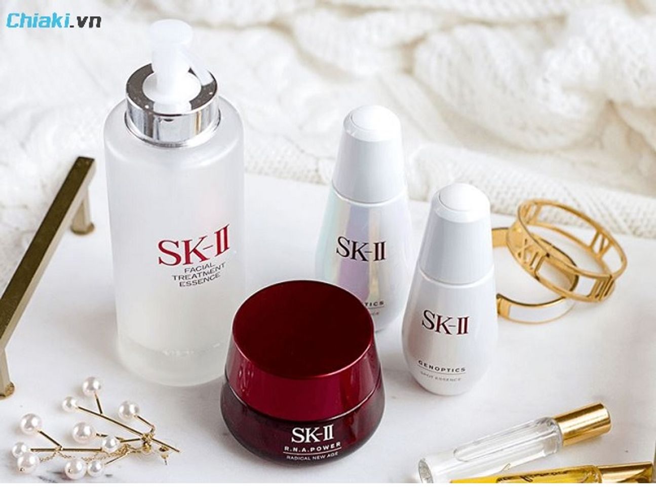 Thương hiệu mỹ phẩm cao cấp SK-II Nhật Bản t&aacute;i tạo da, cải thiện kết cấu, giảm nếp nhăn v&agrave; l&agrave;m s&aacute;ng đều m&agrave;u da