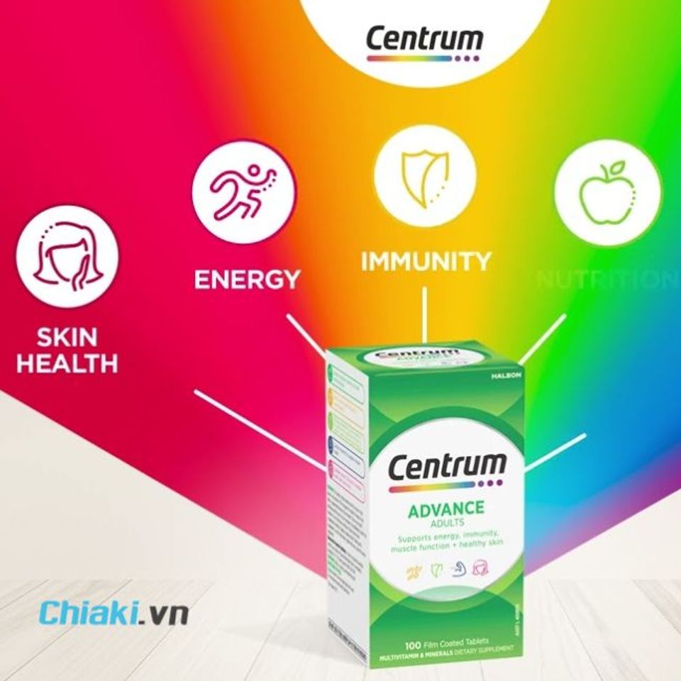 Vitamin tổng hợp cho người lớn dưới 50 tuổi Centrum