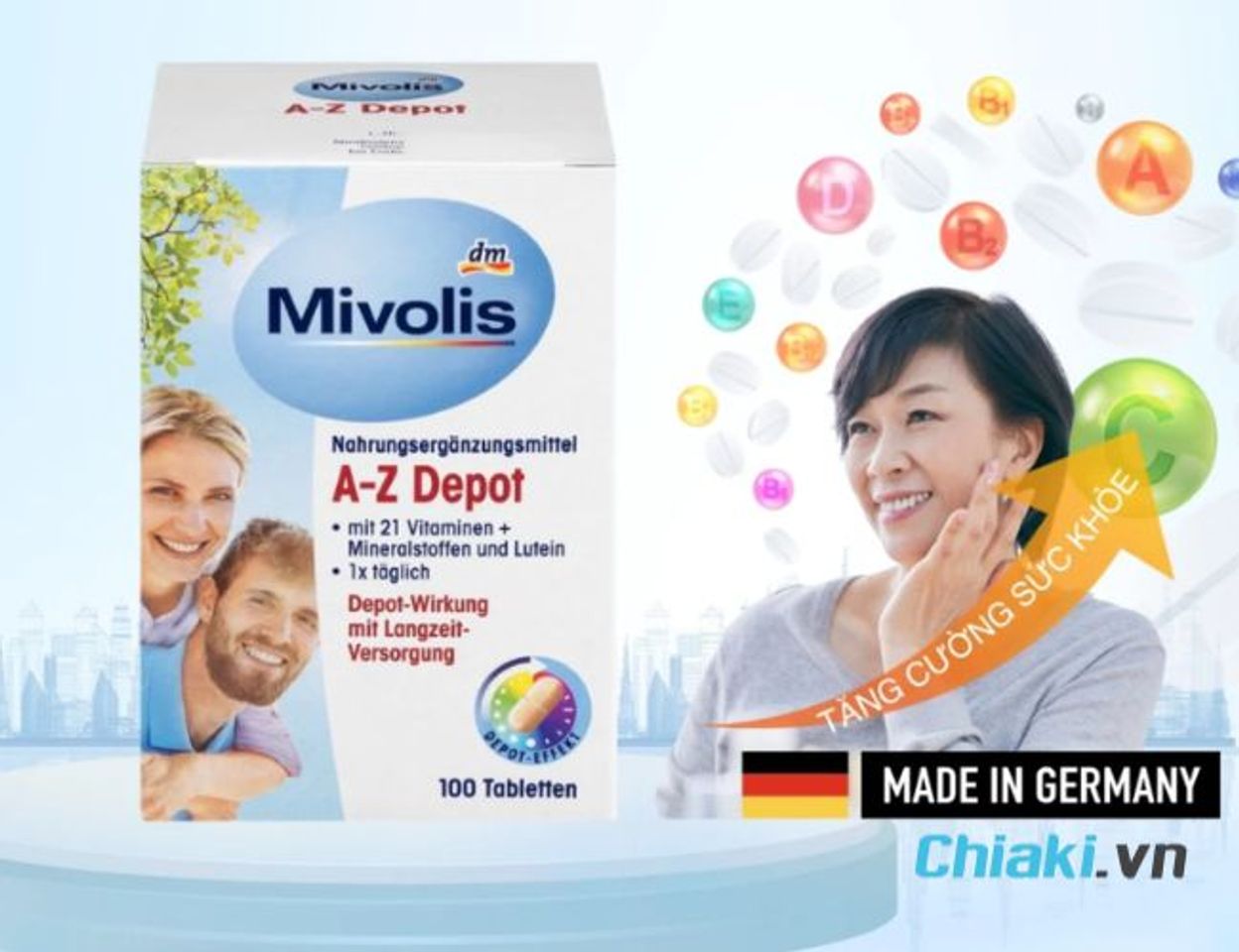 Vitamin tổng hợp cho người lớn tuổi tr&ecirc;n 50 Mivolis