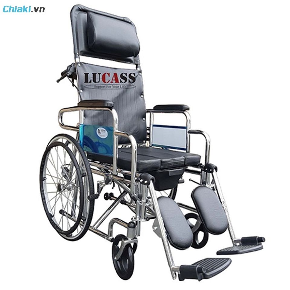 Xe lăn tay đa năng Lucass X-7 c&oacute; thể ngả lưng l&agrave;m th&agrave;nh giường ngủ