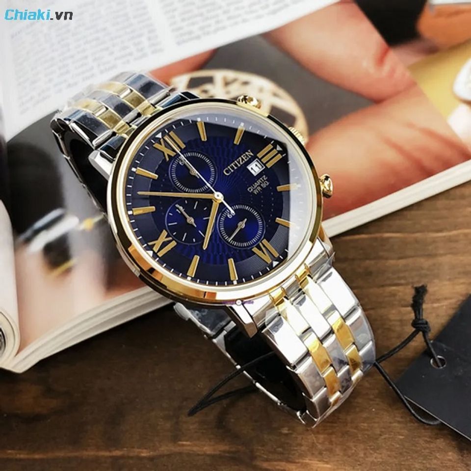 Đồng hồ nam Citizen AN3616-75L hỗ trợ chức năng Chronograph đo thời gian.&nbsp;