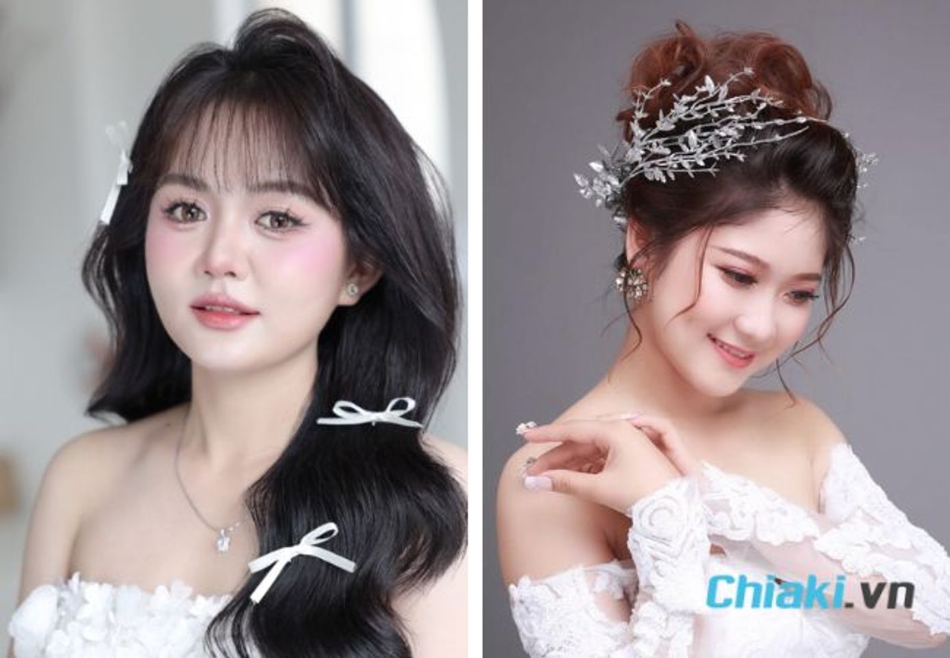 Kiểu t&oacute;c cho c&ocirc; d&acirc;u mặt ph&uacute;ng ph&iacute;nh